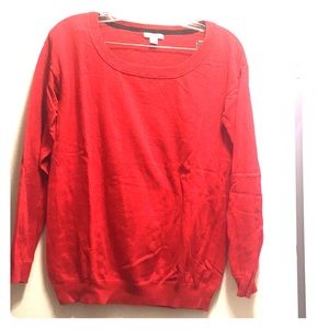 Red cozy cotton sweater